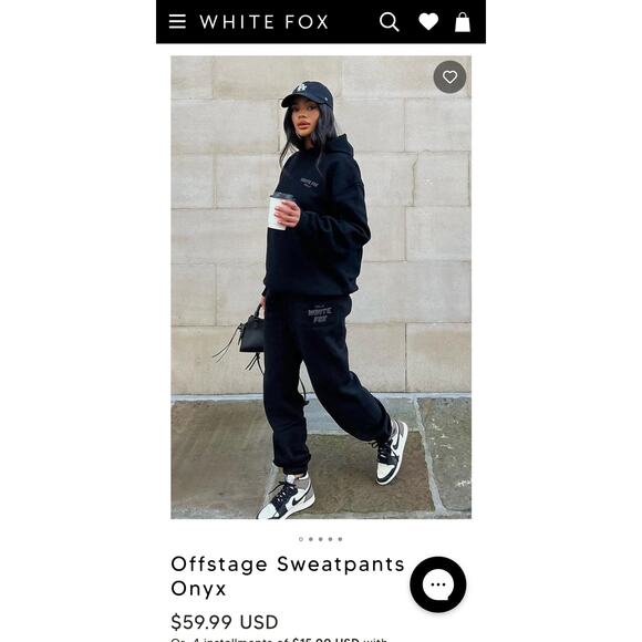 White Fox Boutique Vol 3 Offstage Sweatsuit Onyx T:XL & B:XXL*S5 - Picture 8 of 8